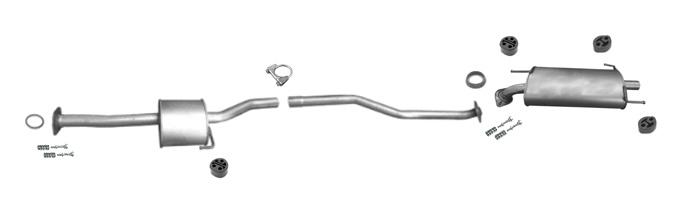 Auspuff für TOYOTA PREVIA II 2.4 2003-2006 Auspuffanlage