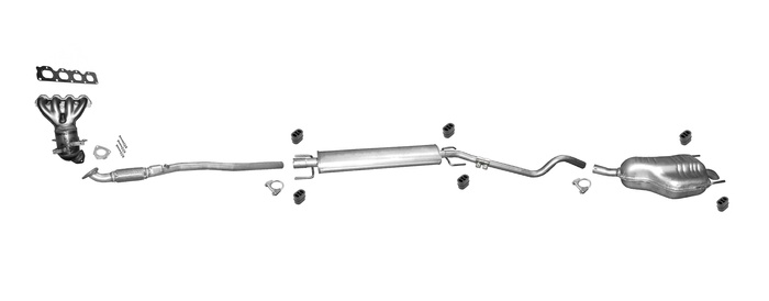 Auspuff +KAT für OPEL ASTRA H (L35) 1.6 115PS 1.8 140PS EURO 4 Auspuffanlage