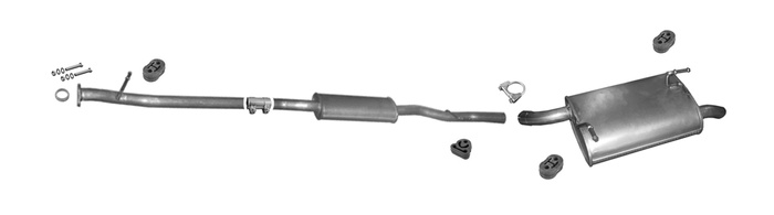Auspuff für NISSAN X-TRAIL 2.0 ab 2007 Auspuffanlage