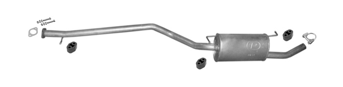 Mittelschalldämpfer für FORD TRANSIT CONNECT 1.8i 16V Auch LPG/CNG Auspuff