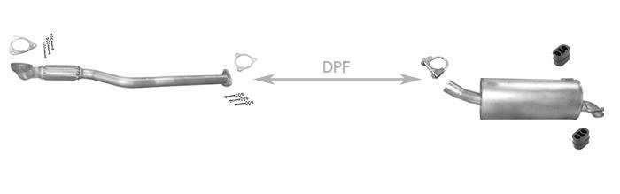Auspuff OPEL ZAFIRA B 1.9 CDTI für mit DPF Auspuffanlage