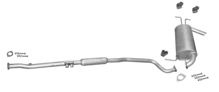 Auspuff für MITSUBISHI OUTLANDER 2.0 2.4 4x4 Auspuffanlage