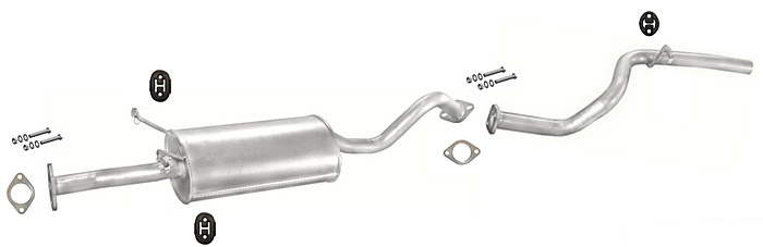 Auspuff HYUNDAI H100 2.5 D Diesel 1997-2001 Auspuffanlage