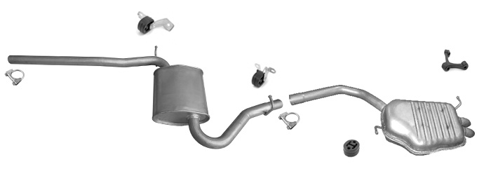 Auspuff AUDI A4 (B6) 1.9 TDI 100PS Stufenheck / Kombi Avant Auspuffanlage