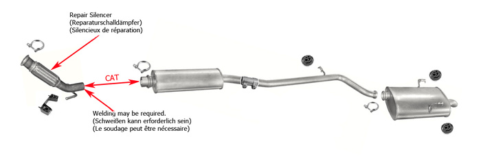 Auspuff PEUGEOT 406 2.0 HDI 110PS Stufenheck 1998-2000 +Rohr Auspuffanlage