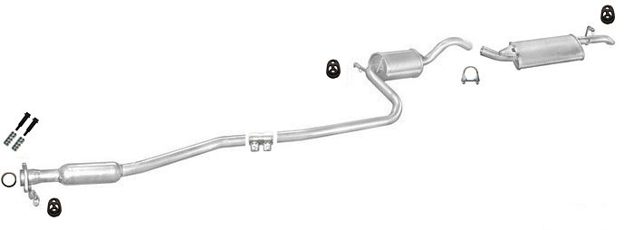 Auspuff FORD FIESTA MK3 1.1 1990-1995 Auspuffanlage