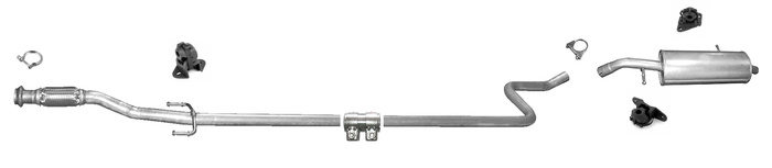 Auspuff für CITROEN C3 / DS3 1.4 HDI 8V 68 PS 2010-2016 ohne CHROM