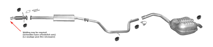 Auspuff für FORD MONDEO MK4 GALAXY II S-MAX I 2.0 16V 107KW +Rohr Auspuffanlage