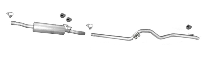 Auspuff für MERCEDES SPRINTER 2.2 D (906) LWB ab 2006 für mit DPF Auspuffanlage