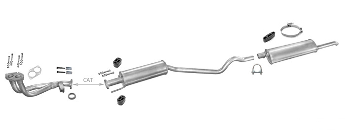 Auspuff OPEL ASTRA F 1.6 100PS Stufenheck 09.1994-1996 Auspuffanlage