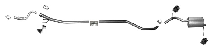 Auspuff für Citroen C5 III Peugeot 508 1.6 HDi bis 2015 +Rohr