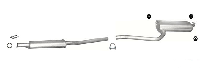 Auspuff TOYOTA AVENSIS (T22) 1.6 1.8 2.0 Liftback Stufenheck Auspuffanlage