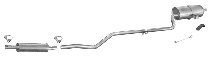 Auspuff TOYOTA COROLLA Compact (E11) 1.3/1.4 86PS 3-Türen Auspuffanlage