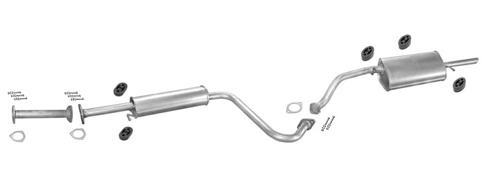 Auspuff DAEWOO LANOS 1.3/1.4 1.5 Stufenheck 2000-2003 Auspuffanlage