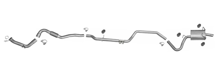 Auspuff für FIAT FREEMONT 2.0JTD Multijet 163/170PS AWD ab 03.2013 Auspuffanlage