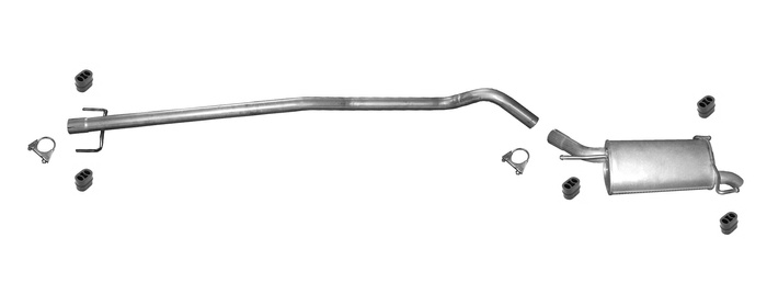 Auspuff für OPEL CORSA C 1.7 CDTI für ohne DPF 2003-2012 Auspuff