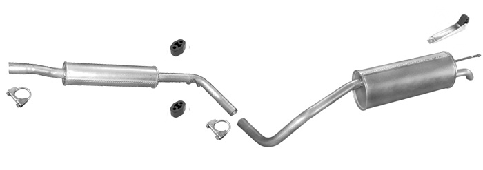 Auspuff SKODA ROOMSTER 1.4 86PS 2006-2010 Auspuffanlage