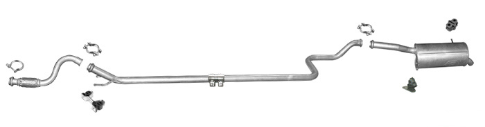 Auspuff CITROEN C4 PICASSO 1.6 HDI 110 PS 2007-10 +Rohr Vorne Auspuffanlage