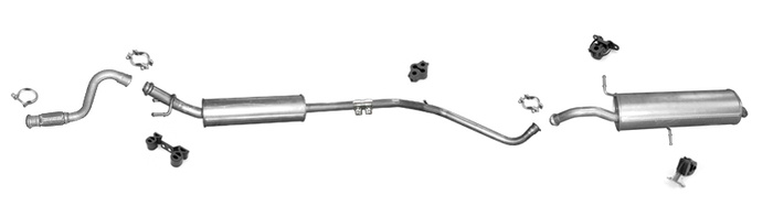 Auspuff für CITROEN C4 I 1.6 VTi 120PS Schrägheck Coupe 2008-02.2010 +Rohr