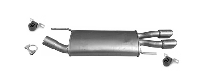 Endschalldämpfer für VW GOLF III 2.8 VR6 174PS, 2.0 GTi 150PS Schrägheck Auspuff