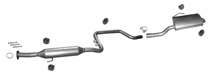 Auspuff für HONDA ACCORD VII 2.2 i-CTDi Kombi 2003-2008 Auspuffanlage