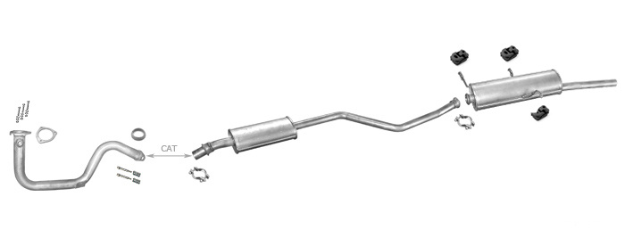 Auspuff CITROEN XSARA 1.4 Kombi 1998-02.1999 Auspuffanlage