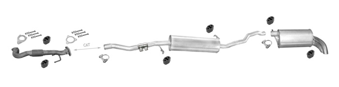 Auspuff für FORD GALAXY MK I 1.9 TDI 116PS +Rohr Auspuffanlage