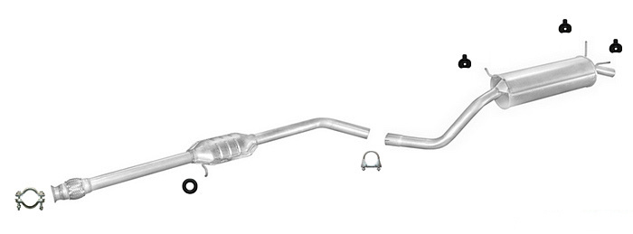Auspuff RENAULT MEGANE I & SCENIC 1.4 1.6 75/90PS Auspuffanlage