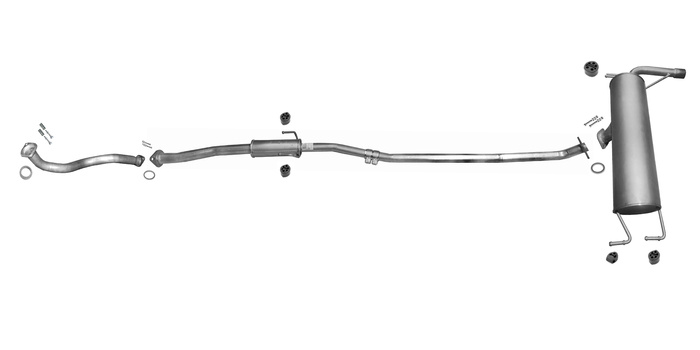 Auspuff TOYOTA RAV 4 II 2.0 VVTI 5-Türen LWB 2000-2003 +Rohr Auspuffanlage