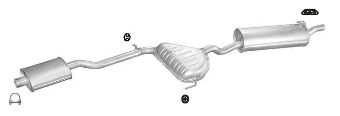 Auspuff ALFA ROMEO 146 1.4 1.6 1.8 2.0 16V Twin Spark 97-00 Auspuffanlage
