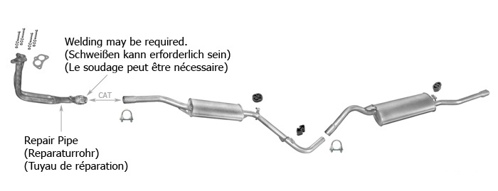Auspuff SKODA FELICIA 1.6 Kombi 1994-2001 +Rohr Auspuffanlage