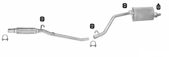 Auspuff FIAT PANDA I (141) 900 0.9 40PS 1992-2003 Auspuffanlage