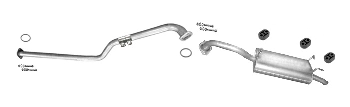 Auspuff für NISSAN PRIMERA (WP12) 1.9 2.2 DCI DI Kombi Ab 2004 Auspuffanlage