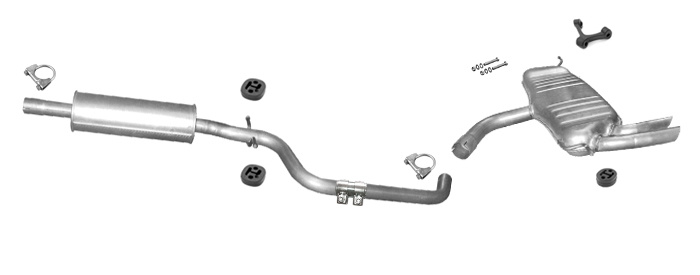 Auspuff AUDI A3 (8P1) 2.0 TDI 2003-2008 / 1.9 TDI 2003 Auspuffanlage