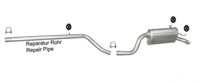 Auspuff FIAT PUNTO II (188) 1.9 JTD 80PS 1999-2006 Auspuffanlage