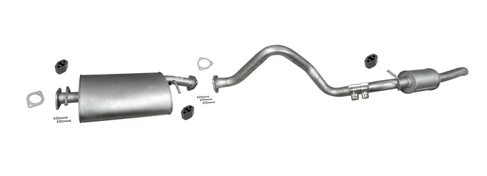 Auspuff für LAND ROVER DISCOVERY II 2.5 TD 4X4 Auspuffanlage