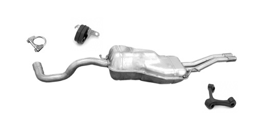 Auspuff für SKODA OCTAVIA RS 1.8 T 2000-2006 180 PS Endschalldämpfer