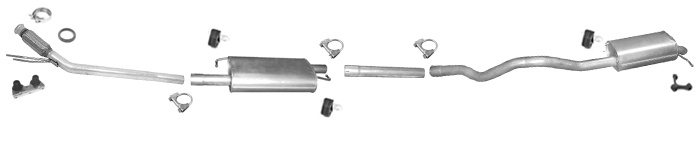 Auspuff für VW T5 TRANSPORTER V 2.5 TDI LWB Lang für mit DPF +Rohr Auspuffanlage