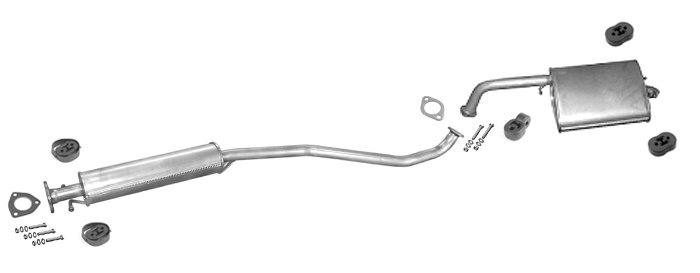 Auspuff CHEVROLET / DAEWOO LACETTI NUBIRA 1.4 1.6 Schrägheck 04-13 Auspuffanlage
