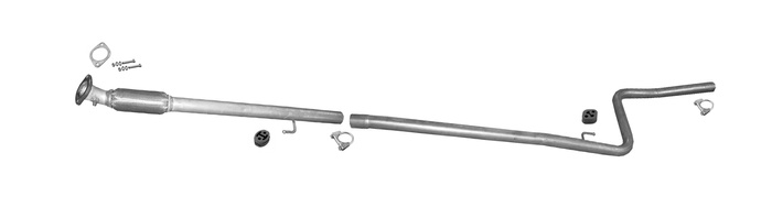 Mittelrohr für FIAT DOBLO (263) 1.6 JTD  / OPEL COMBO 1.6 CDTi SWB Auspuff