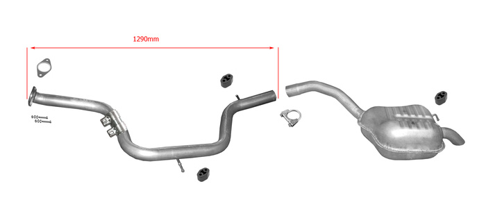 Auspuff für FORD GALAXY S-MAX MONDEO 2.0 TDCi EURO 5 ab 03.2010 Auspuffanlage