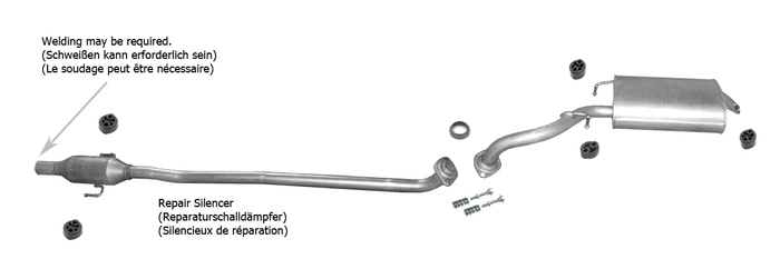 Auspuff für TOYOTA COROLLA VERSO 1.6 1.8 16V 2004-2009 Auspuffanlage