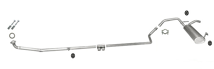 Auspuff TOYOTA AYGO I 1.0 Auspuffanlage