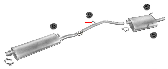 Auspuff PEUGEOT 406 2.0 136PS Kombi 1999-04.2000 Auspuffanlage