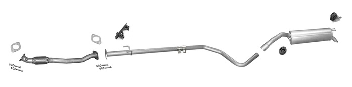 Auspuff für FIAT BRAVO II 1.6 D Multijet MJTD +Rohr Vorne Auspuffanlage