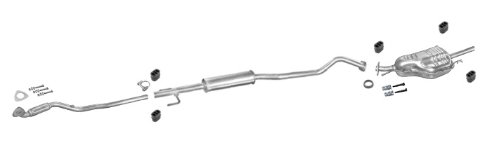 Auspuff OPEL ASTRA G 1.4 16V Stufenheck 2000-2004 +Rohr Auspuffanlage