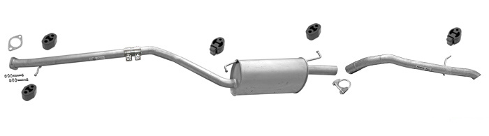 Auspuff FORD TRANSIT & TOURNEO CONNECT 1.8 Di TDCi SWB 02-04 Auspuffanlage