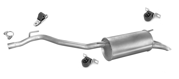 Endschalldämpfer VW T4 TRANSPORTER 1.9 TD 2.4 D Pritsche 1996-2003 Auspuff