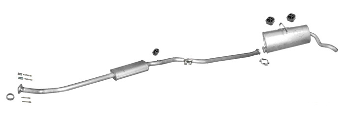 Auspuff für PEUGEOT PARTNER 1.1 1.4 1.6 2003-2008 Auspuffanlage
