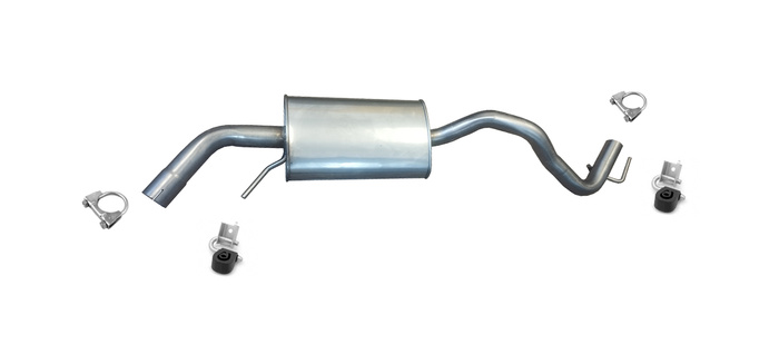 EDELSTAHL Mittelschalldämpfer für VW T4 2.4 D 2.5 TDi Syncro SWB ab 1996 Auspuff